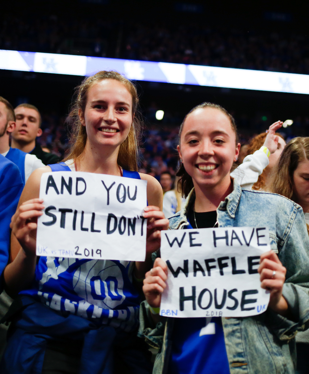 Fans. 

Kentucky beat Texas A&M 85-74 on Tuesday, January 8, 2019. 

Photo by Eddie Justice | UK Athletics