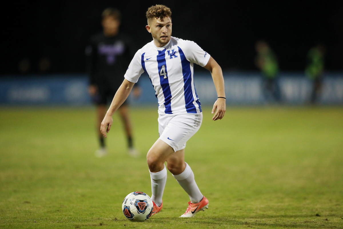 Sam Stockton.

Men's soccer beats Portland, 4-0.

Photo by Quinn Foster | UK Athletics