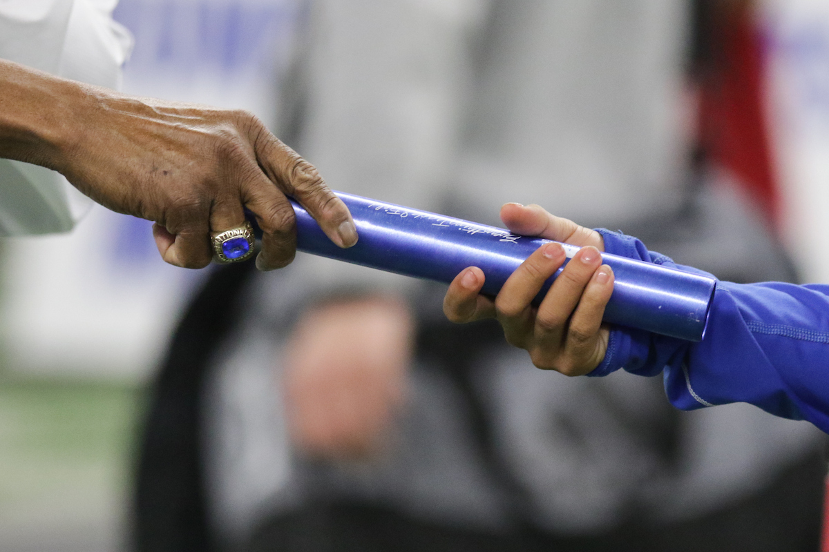 Jim Green Baton. 

Day two of the Jim Green invitational

Photo by Eddie Justice | UK Athletics