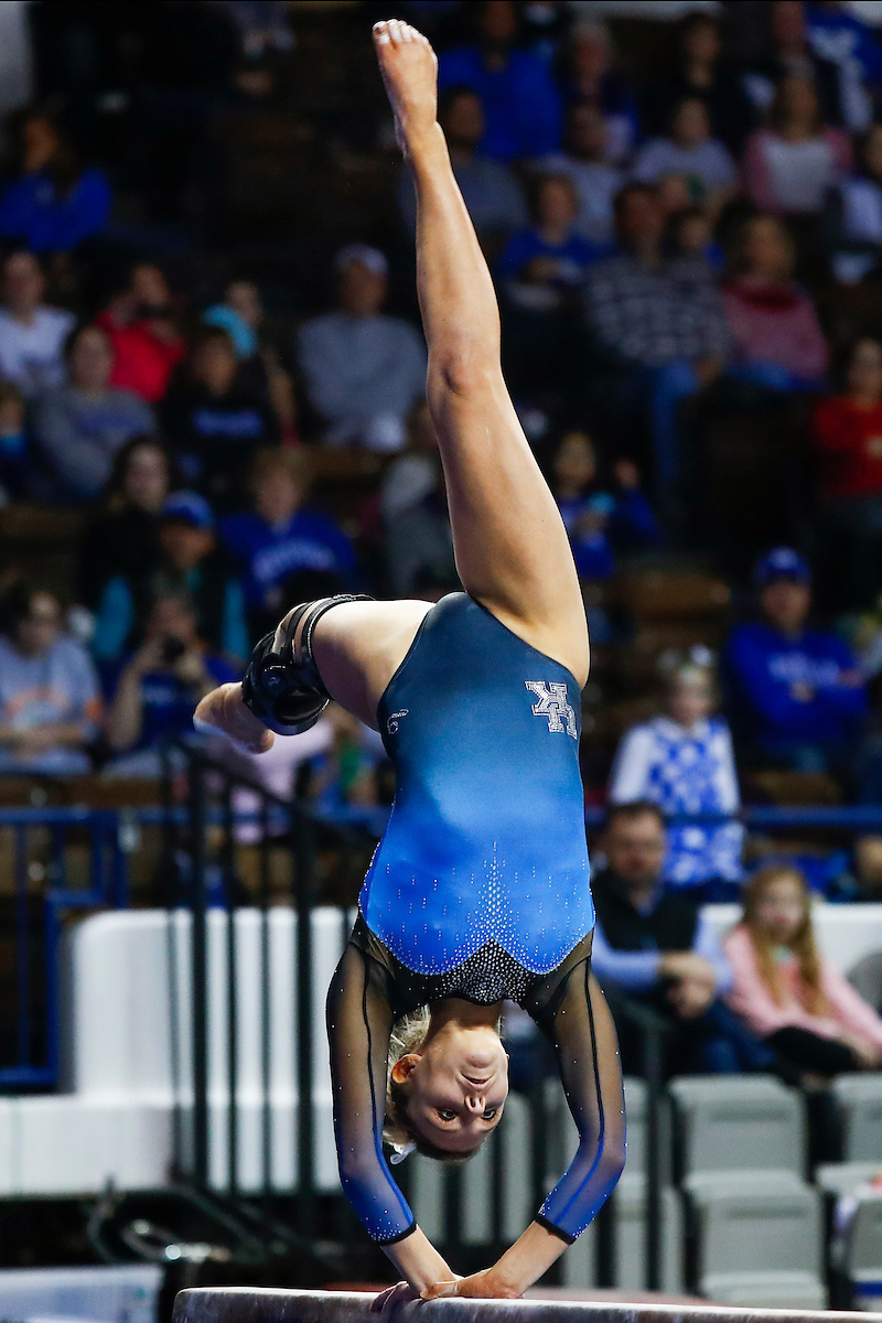 Mackenzie Harman.

The UK gymnastics team hosted #11 Auburn at Memorial Coliseum.

Photo by Chet White| UK Athletics