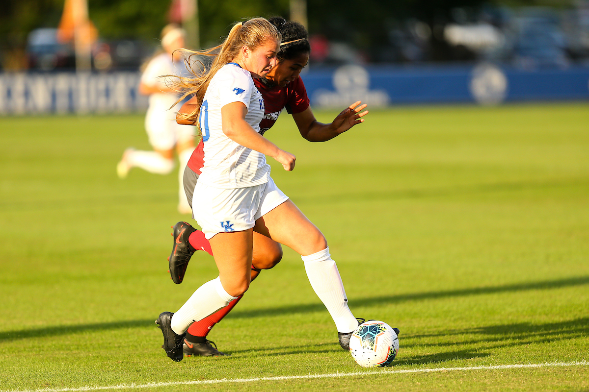 Jordyn Rhodes. 

Arkansas defeats Kentucky 4-1.

Photo by Eddie Justice | UK Athletics