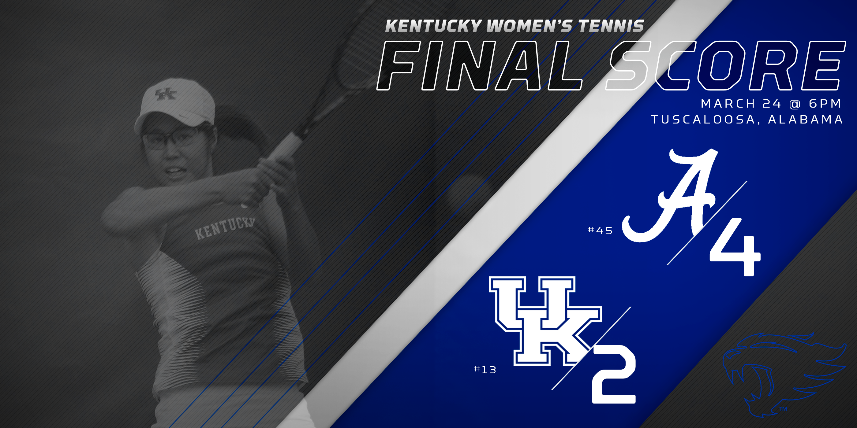 No. 13 Wildcats Fall Short Against Crimson Tide, 4-2