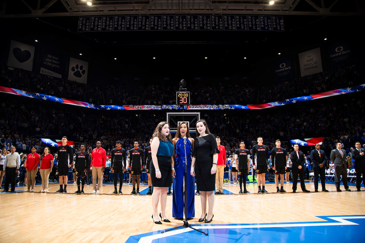 National Anthem.

UK beats VMI 92-82 at Rupp Arena.

Photo by Chet White | UK Athletics