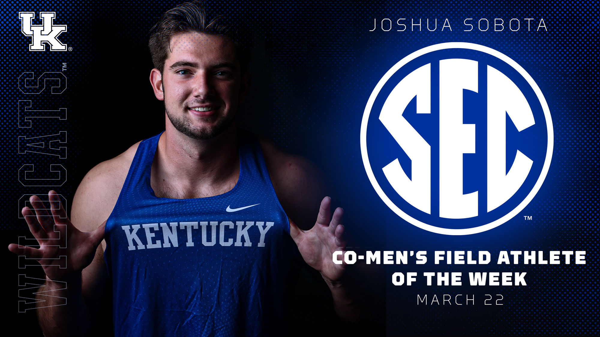 Joshua Sobota Named SEC Co-Men’s Field Athlete of the Week