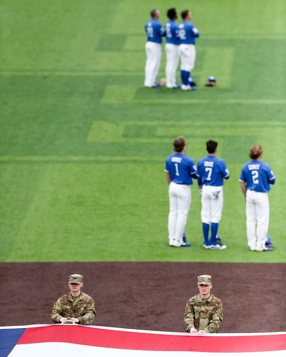 National Anthem.

Kentucky beat Southeast Missouri State 9-4.

Photo by Elliott Hess | UK Athletics