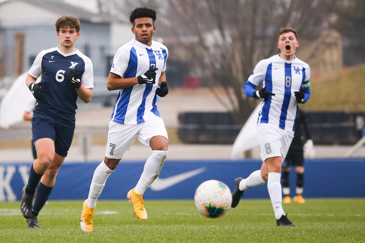Daniel Evans & Marcel Meinzer.

Kentucky beats Xavier 2-1.

Photo by Grace Bradley | UK Athletics