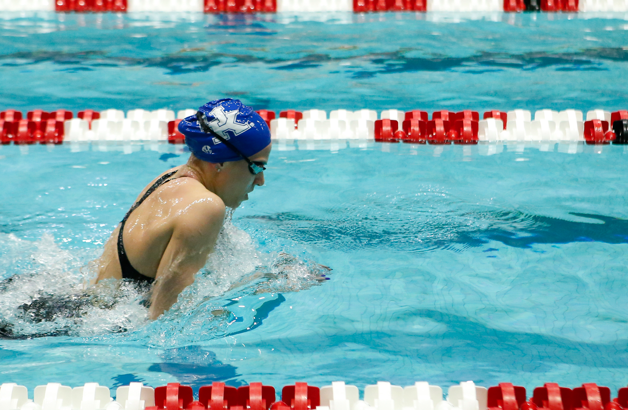 Photos from the morning portion of the final day of the 2019 SEC Swimming and Diving Championships in the Gabrielsen Natatorium at the University of Georgia in Athens, Ga., on Saturday, Feb. 23, 2019. (Casey Sykes)