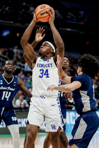 Oscar Tshiebwe.

Kentucky loses to St. Peter’s 85-79 in the 2022 NCAA Division I Men's Basketball Tournament.

Photos by Chet White | UK Athletics