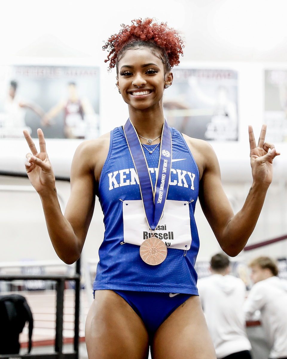 Masai Russell.

Day 2. SEC Indoor Championships.

Photos by Chet White | UK Athletics