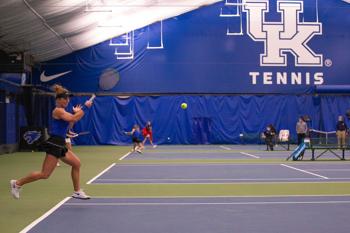 Akvile Parazinskaite.

Kentucky defeats Cincinnati 6-1.

Photo by Grace Bradley | UK Athletics