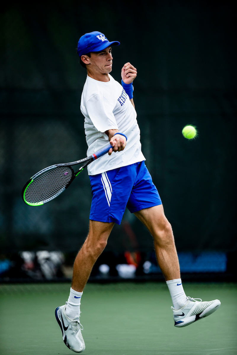 Francois Musitelli.

Kentucky beat DePaul 4-0 in the first round of the 2022 NCAA Men’s Tennis Tournament.

Photo by Elliott Hess | UK Athletics