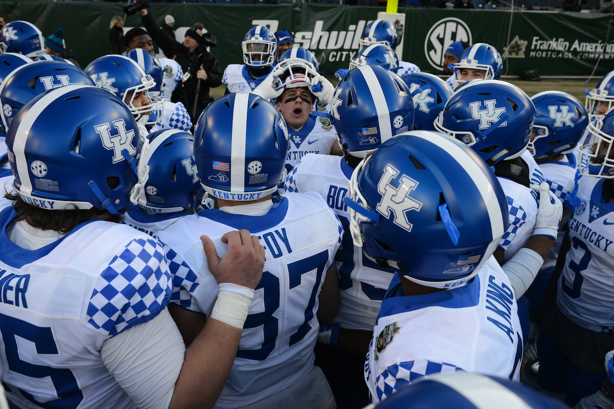 The University of Kentucky football team falls to Northwestern 23-24 in the Music City Bowl on Friday, December 29, 2017, at Nissan Field in Nashville, Tn.