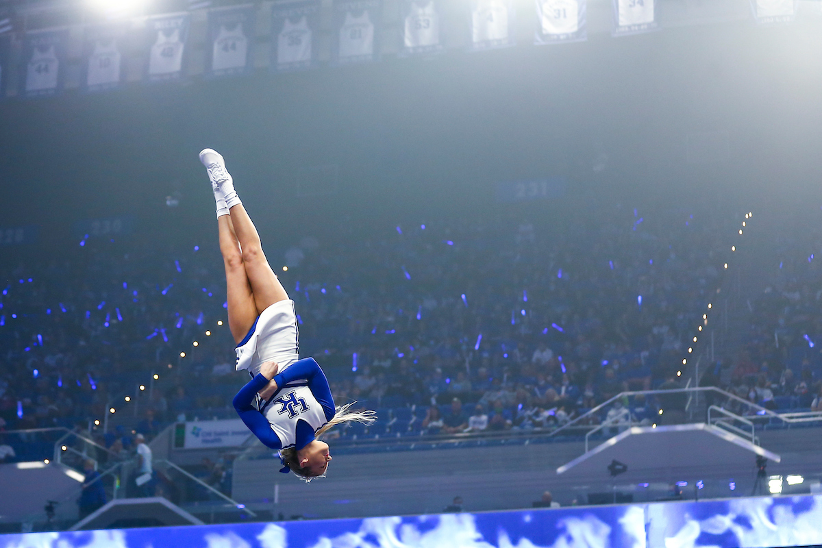 Cheerleader.

Big Blue Madness.

Photo by Grace Bradley | UK Athletics