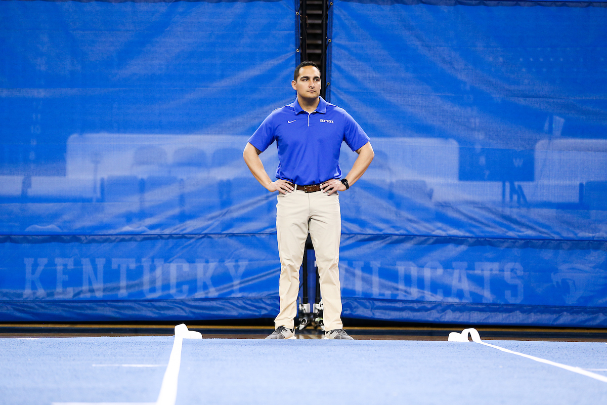 Blair Bergmann.

Kentucky Stunt blue and white scrimmage. 

Photo by Abbey Cutrer | UK Athletics