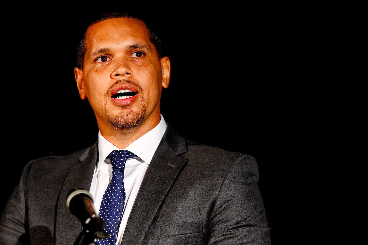 Andre Woodson. 

UK Athletics Hall of Fame. 

Photo by Eddie Justice | UK Athletics