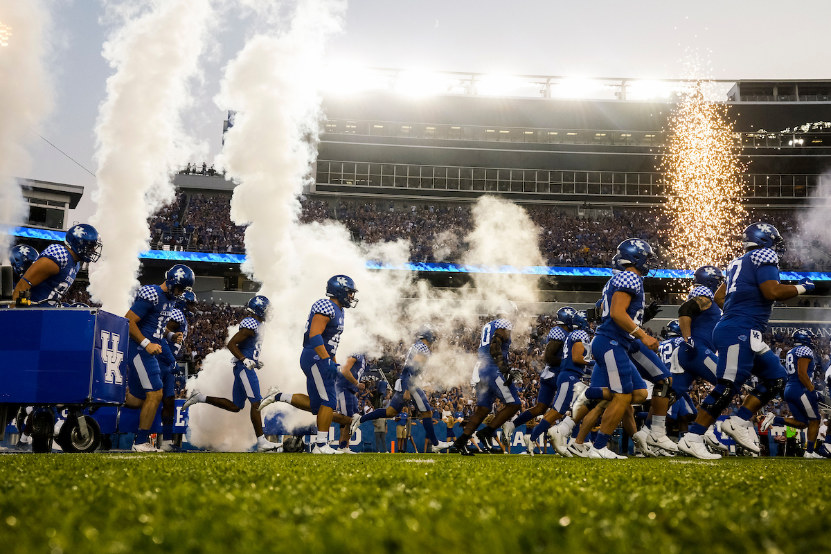 Intros.

Kentucky beat Missouri 35-28.

Photos by Chet White | UK Athletics