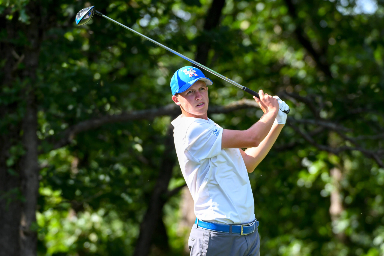 Cooper Musselman at the 2018 NCAA Men's Golf National Championship.