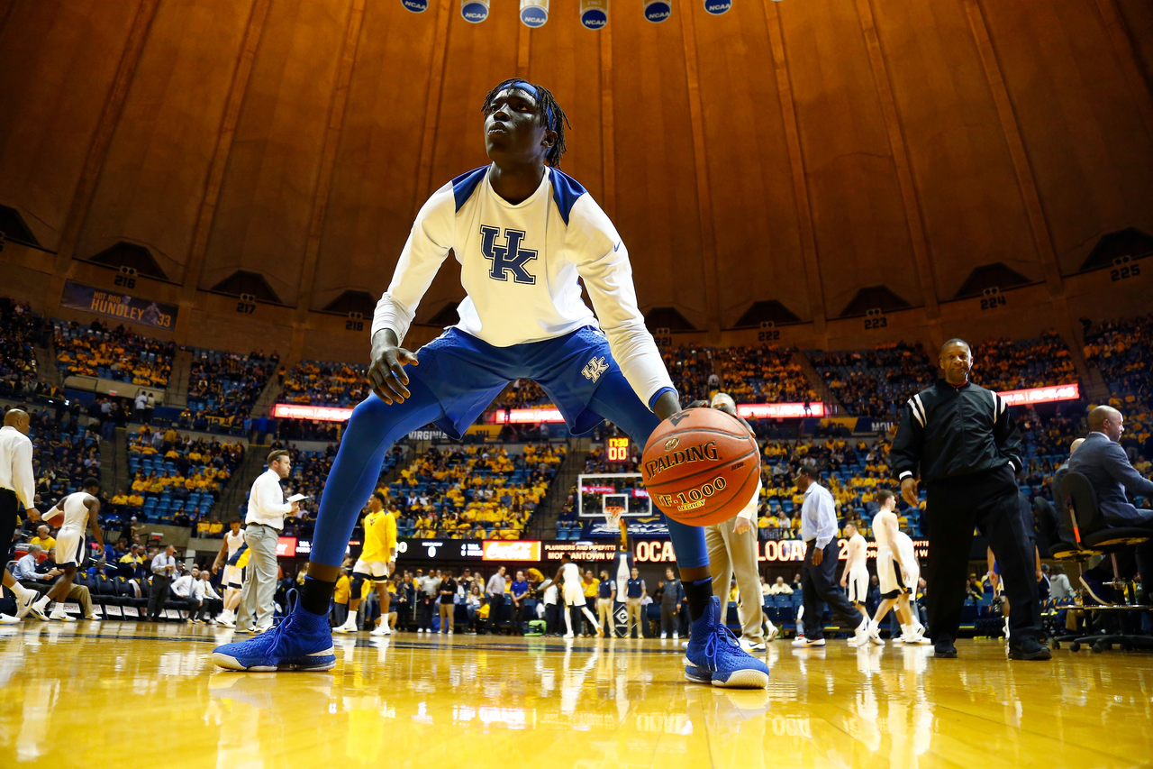 Wenyen Gabriel.

The University of Kentucky men's basketball team defeats West Virginia 83-76 on Saturday, January 28th, 2018 at the Coliseum in Morgantown, WV.

Photo by Quinn Foster I UK Athletics