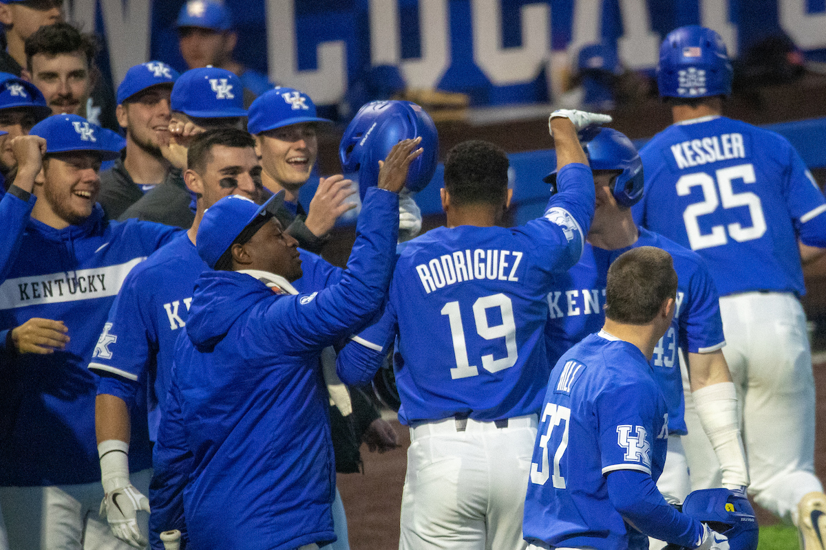 Kentucky Wildcats Alex Rodriguez (19)

Kentucky baseball defeats Xavier 16-3.

Photo by Mark Mahan | UK Athletics