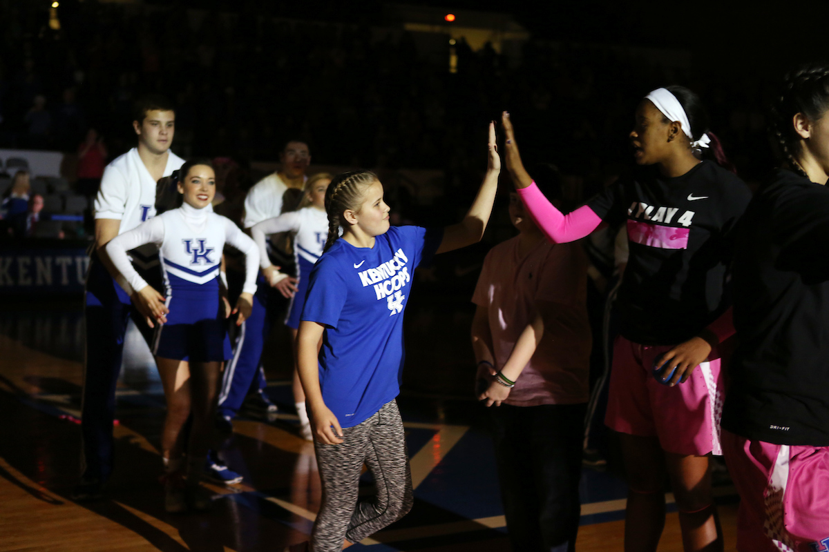 Intros
The University of Kentucky women's basketball beat Arkansas on Thursday, February 15, 2018 at Memorial Coliseum.

Photo by Britney Howard | UK Athletics