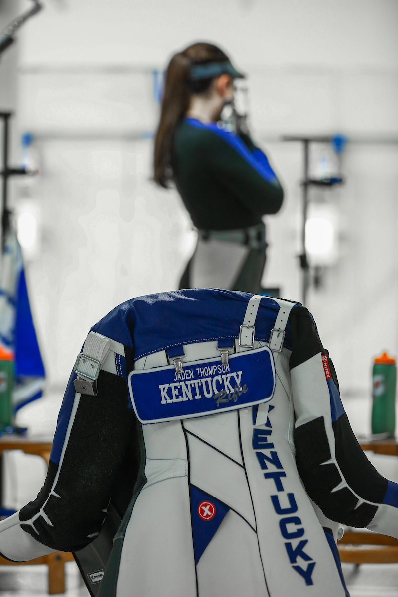 Jaden Thompson. 

Kentucky Rifle vs the Navy. 

Photo by Sarah Caputi | UK Athletics