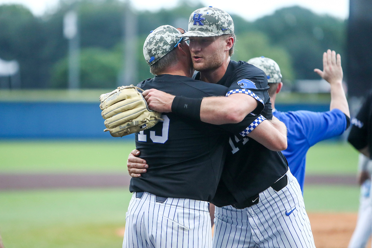 Coach Dan Roszel. Tyler Guilfoil.

Kentucky beats Auburn 6-3.

Photo by Sarah Caputi | UK Athletics