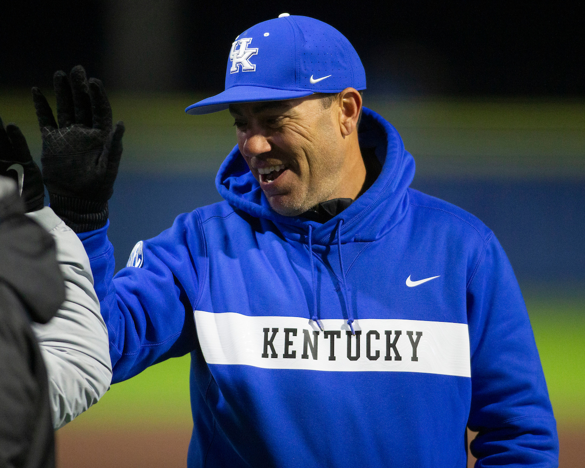Coach Nick Mingione.

Kentucky defeats Western Michigan 14-3.

Photo by Tommy Quarles | UK Athletics