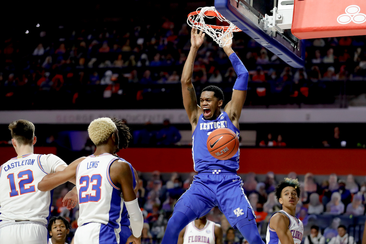 Keion Brooks Jr.

Kentucky beat Florida 76-58 at the O’Connell Center in Gainesville, Fla.

Photo by Chet White | UK Athletics