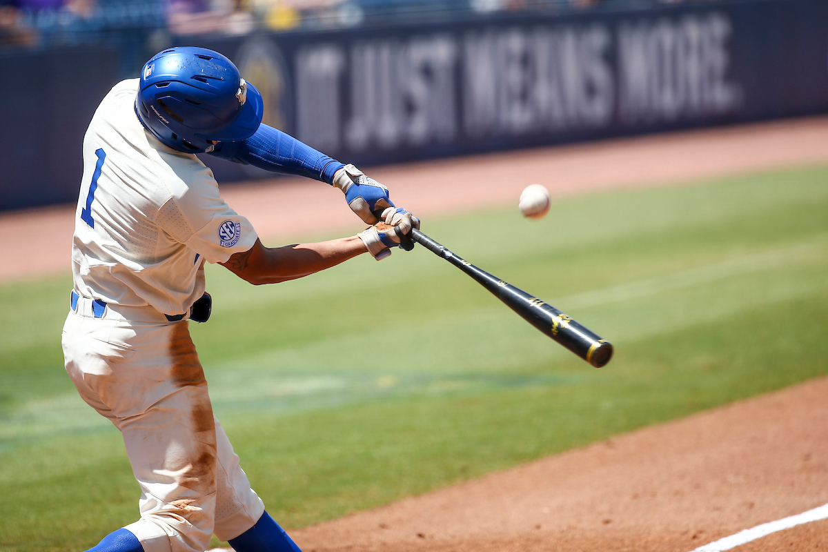 Daniel Harris IV. 

Kentucky defeats LSU 7-2.

Photo by Sarah Caputi | UK Athletics
