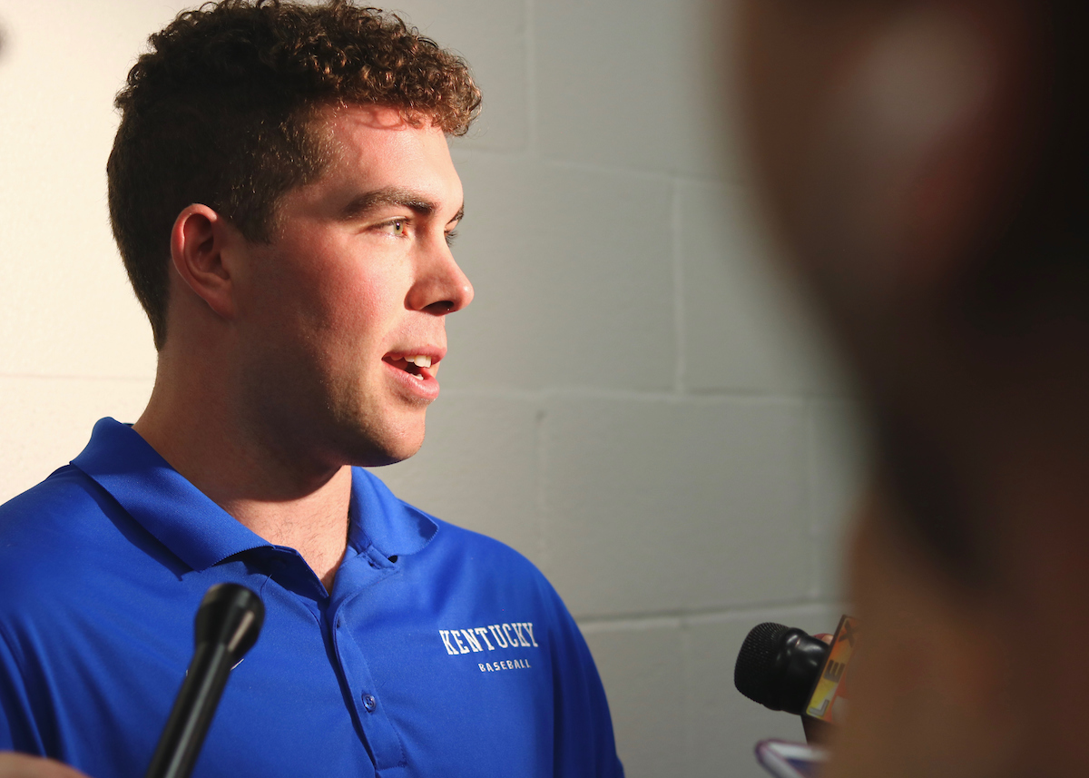 T.J. Collett.

Kentucky Baseball and Softball Media Day on February 5th, 2019.

Photo by Noah J. Richter | UK Athletics