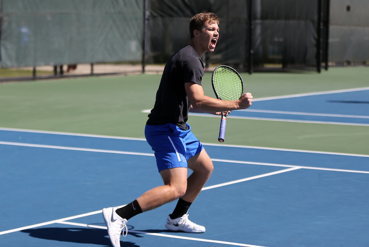 Gus Benson
The University of Kentucky men's tennis team faces South Carolina on Sunday, March 18, 2018 at The Boone Tennis Center. 

Photo by Britney Howard | UK Athletics
