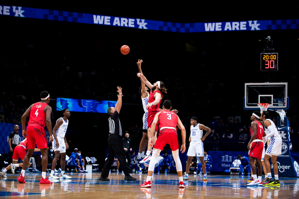 Tipoff. Olivier Sarr. 

Kentucky falls to Richmond, 76-64.

Photo by Chet White | UK Athletics