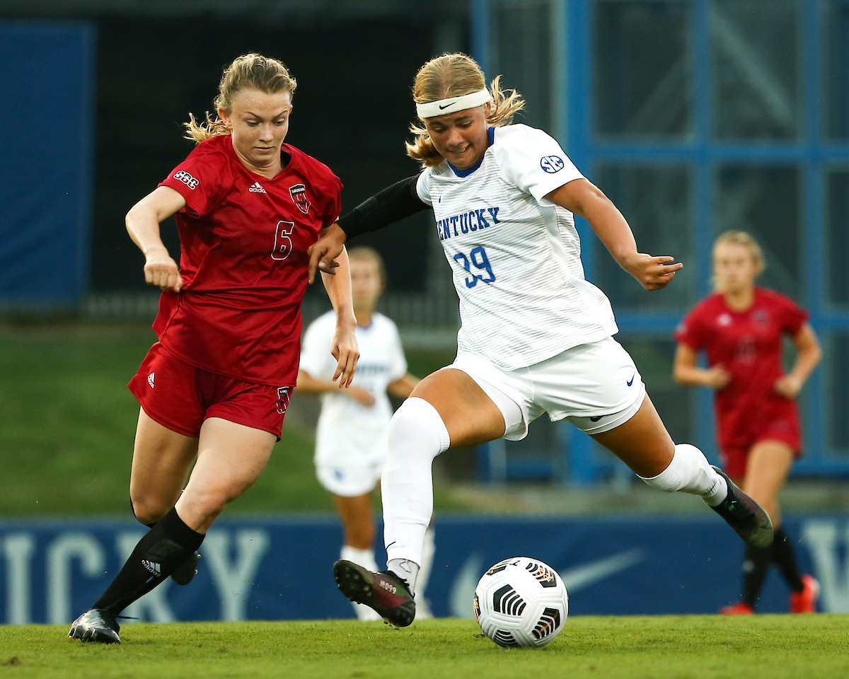 Maria Olsen.

Kentucky beats Louisiana Lafayette 5-0.

Photo by Grace Bradley | UK Athletics
