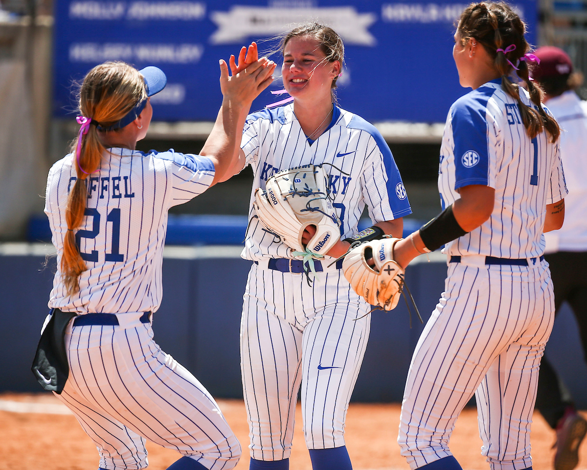 Stephanie Schoonover. Erin Coffel.Kentucky defeats Mississippi State 9-5.Photo by Sarah Caputi | UK Athletics