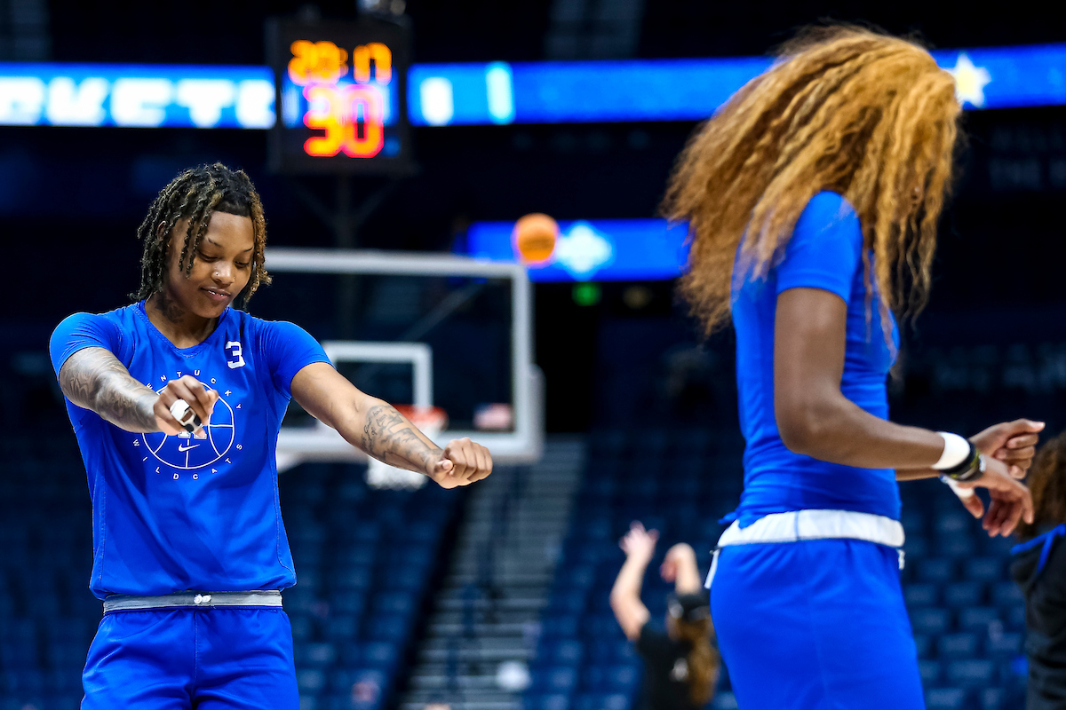 Jazmine Massengill.

Kentucky shootaround day one for the SEC Tournament.

Photo by Eddie Justice | UK Athletics