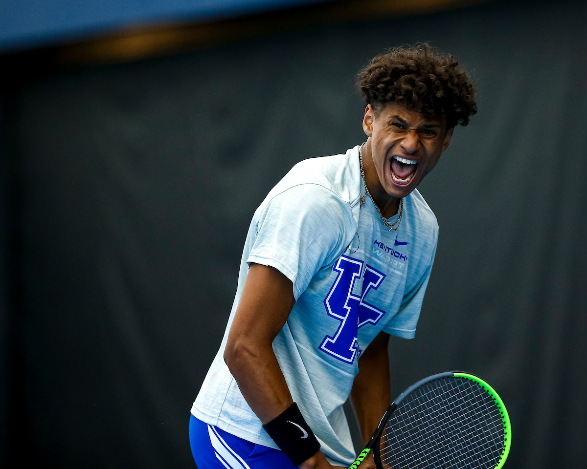 Gabriel Diallo. Celebration.

Kentucky beats Ohio State 4-1.

Photo by Eddie Justice | UK Athletics