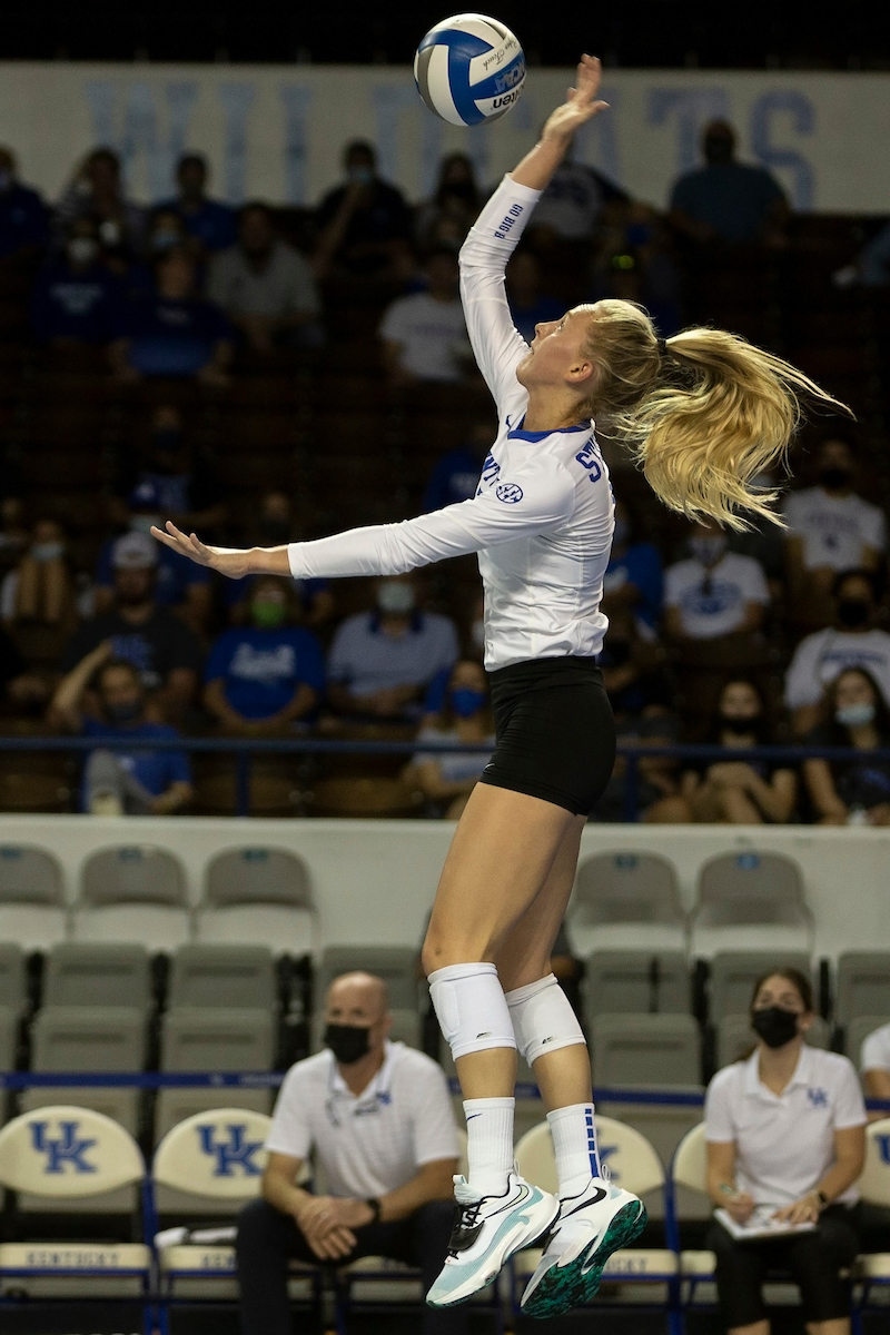 Alli Stumler.

Kentucky loses to Creighton 0 - 3.

Photo by Sarah Caputi | UK Athletics