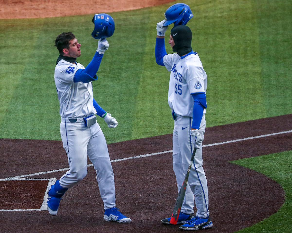 Jacob Plastiak and Adam Fogel.

Kentucky beats Bellarmine 3-2.

Photo by Sarah Caputi | UK Athletics