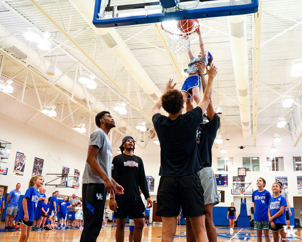 Keion Brooks Jr. Bryce Hopkins. Kellan Grady. Jacob Toppin.

The 2021 Father-Daughter Kentucky men's basketball camp.

Photo by Eddie Justice | UK Athletics