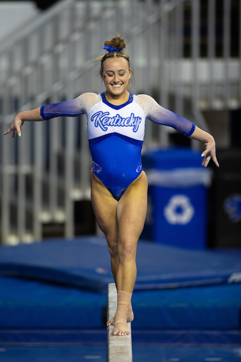 Raena Worley.Kentucky beats LSU 197.100 - 196.800Photo by Grant Lee | UK Athletics