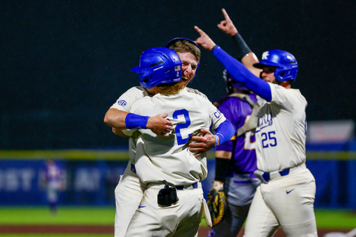 Chase Estep, Austin Schultz and Coltyn Kessler. 

UK beat Tennessee Tech 13-3. 

Photo By Barry Westerman | UK Athletics