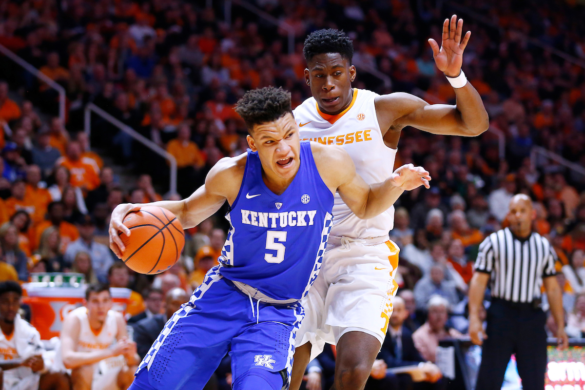 Kevin Knox.

The University of Kentucky men's basketball team falls to Tennessee 76-65 on Saturday, January 6, 2018, at Thompson-Boling Arena in Knoxville, TN.

Photo by Chet White | UK Athletics