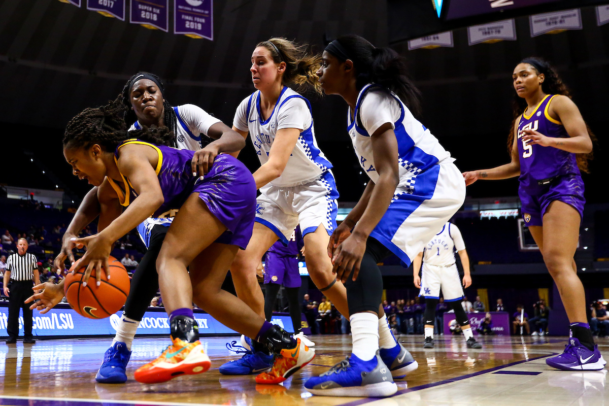 Rhyne Howard. Blair Green. Chasity Patterson. 

Kentucky falls to LSU 65-59. 

Photo by Eddie Justice | UK Athletics