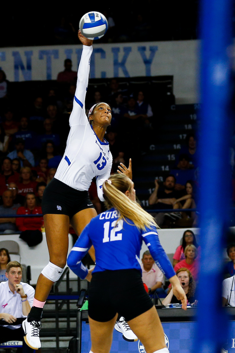 Leah Edmond.

UK Volleyball falls to Georgia 2-3. 

Photo by Isaac Janssen | UK Athletics