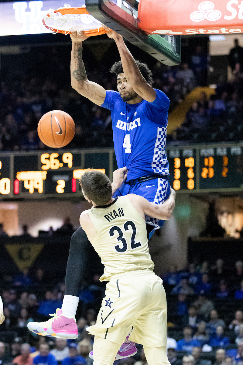 Nick Richards.

Kentucky beat Vanderbilt 87-52 on Tuesday, January 29, 2019, at Memorial Gym in Nashville, TN.

Photo by Chet White| UK Athletics