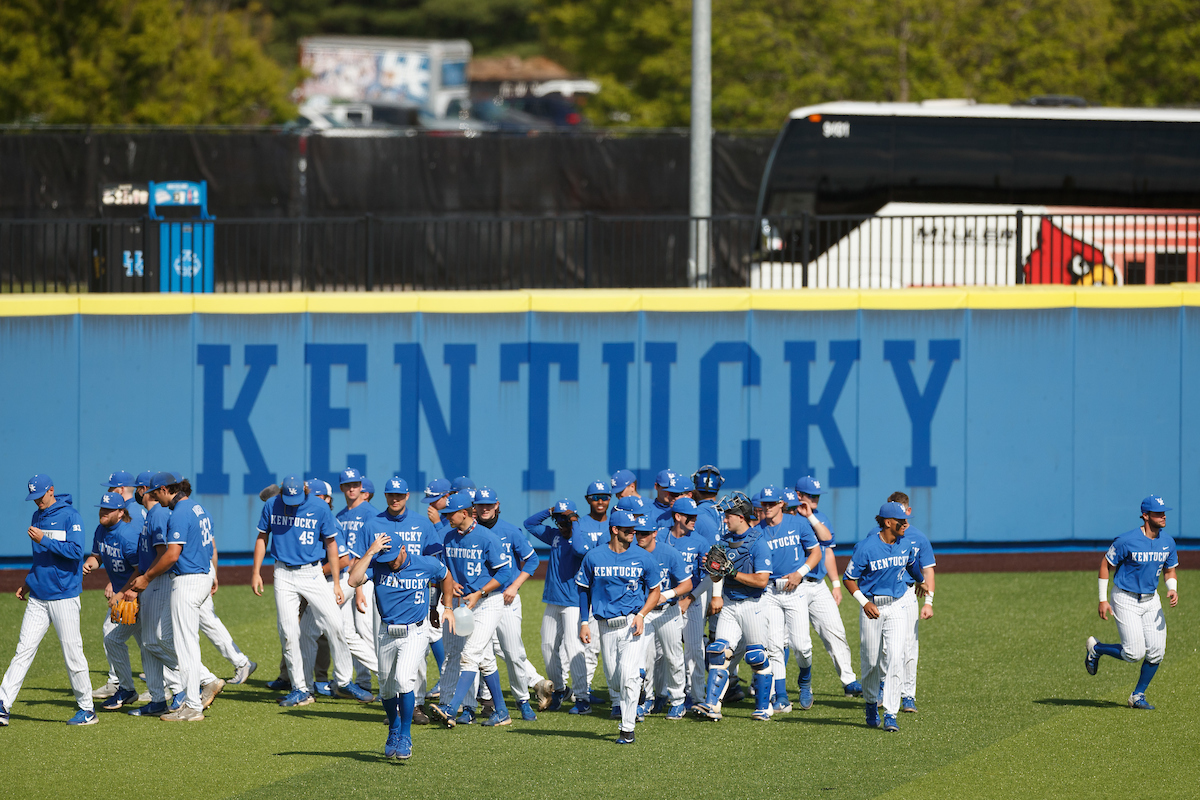 Kentucky Proud Park. Team.Kentucky loses to UofL 12-5.Photo by Elliott Hess | UK Athletics
