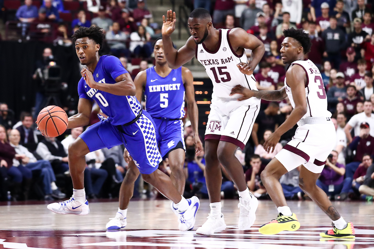 Ashton Hagans.

Kentucky beat Texas A&M 69-60.

Photo by Elliott Hess | UK Athletics
