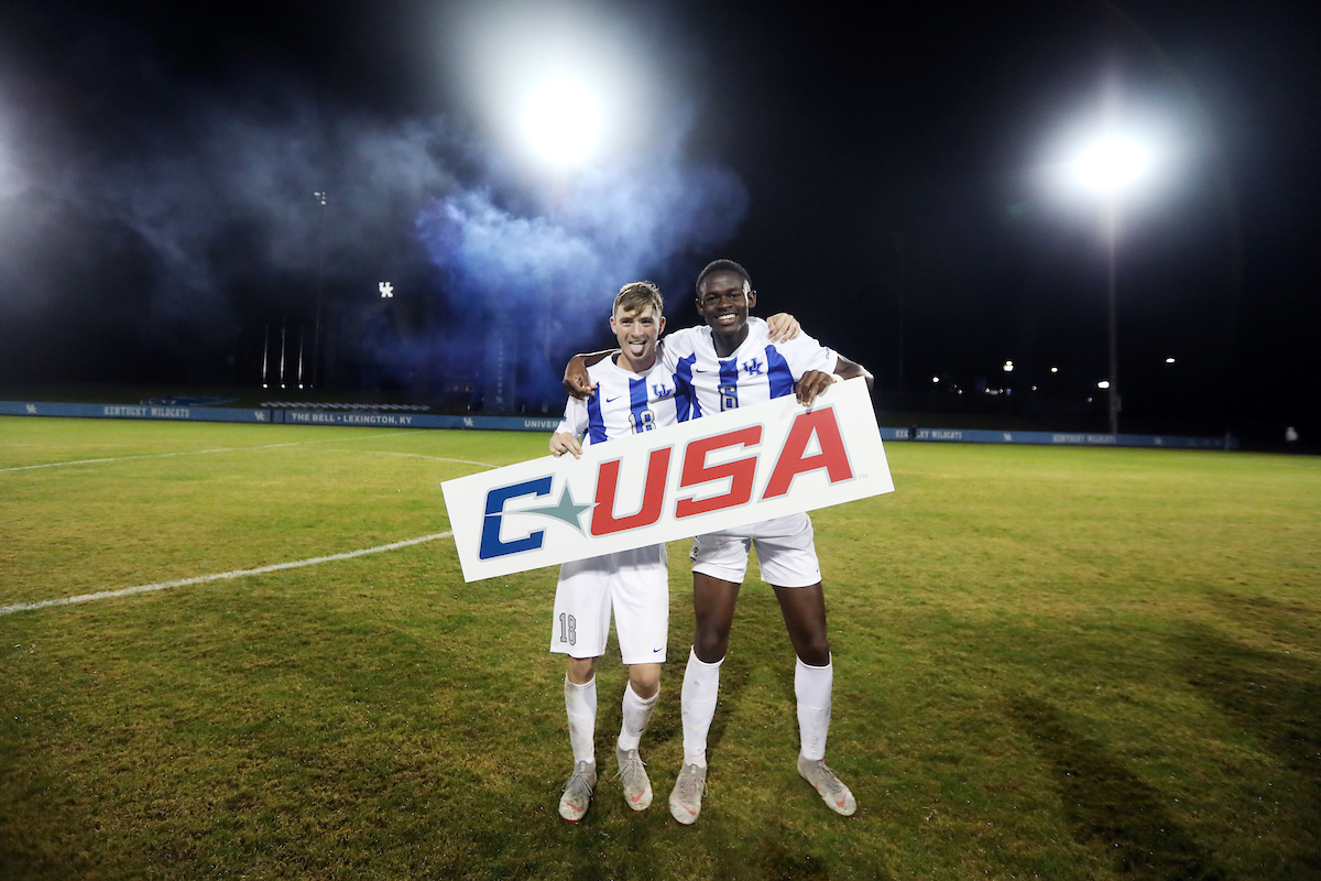 Bailey Rouse. Aimé Mabika.

UK men's soccer defeats ODU to win Conference USA on Friday, November 2nd, 2018 at The Bell in Lexington, Ky.

Photo by Quinn Foster