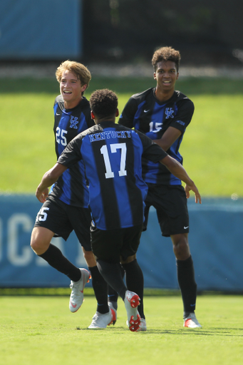 Clay Holsted. Elijah Borneo. Brock Lindow.

Kentucky men's soccer in action again S. Louis University in an exhibition match on Sunday, August 12th, 2018 at The Bell in Lexington, Ky.

Photo by Quinlan Ulysses Foster I UK Athletics