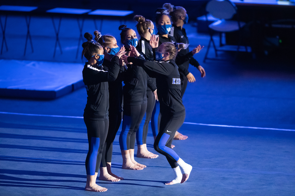 Team.

Kentucky beats LSU 197.100 - 196.800

Photo by Grant Lee | UK Athletics